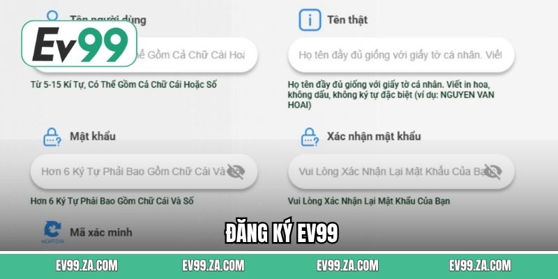 Đăng Ký EV99 - Hướng Dẫn Tạo Tài Khoản Chỉ Trong 1 Phút 1 Đăng Ký EV99
