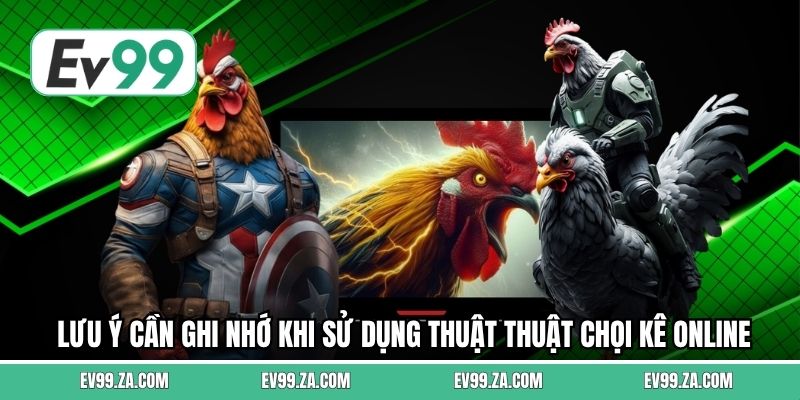 Lưu ý cần ghi nhớ khi sử dụng thuật thuật chọi kê online Lưu ý cần ghi nhớ khi sử dụng thuật thuật chọi kê online