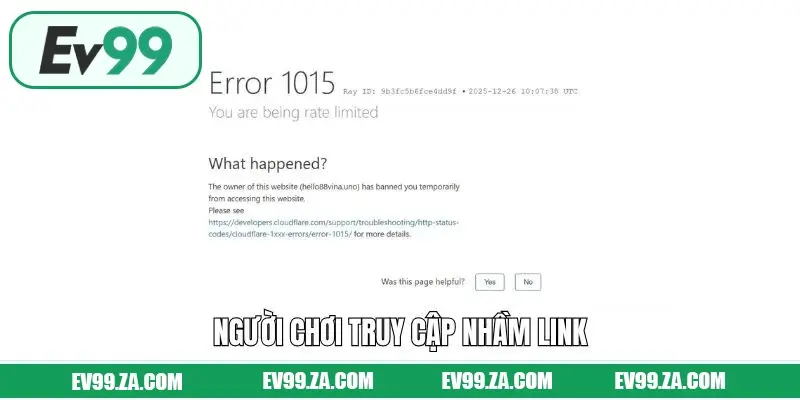 Người chơi truy cập nhầm link Người chơi truy cập nhầm link