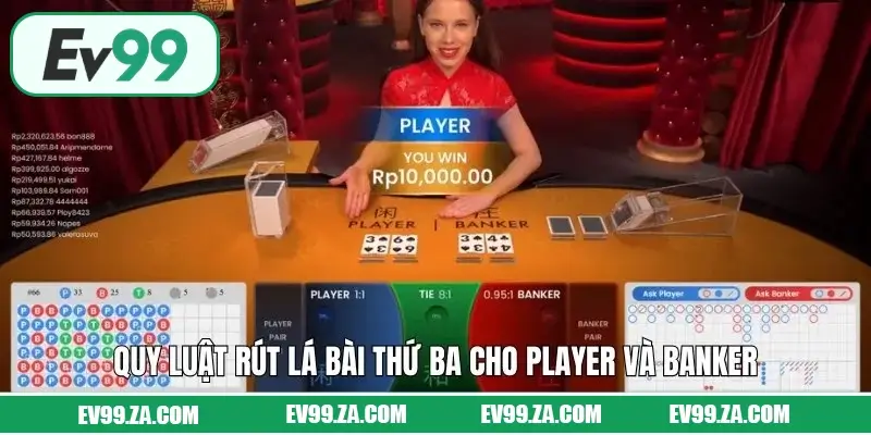 Quy luật rút lá bài thứ ba cho Player và Banker Quy luật rút lá bài thứ ba cho Player và Banker